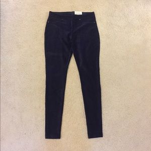 HUE navy corduroy leggings small